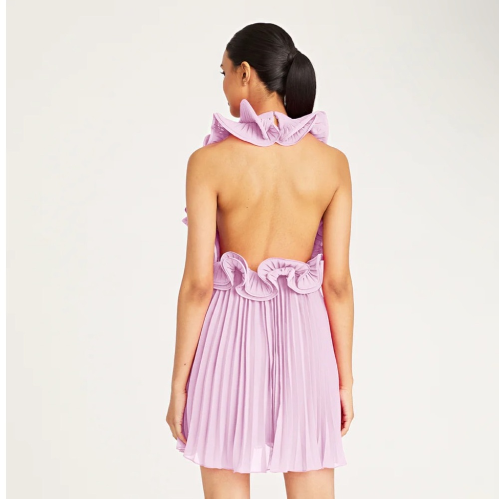 AMUR Mimi pleated backless mini dress - Picture 3 of 7